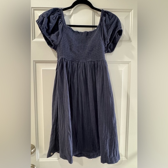 Roxy Juniors Cotton Clearwater Cove A-Line Mini Dress Blue Size Medium Cotton - Picture 16 of 16